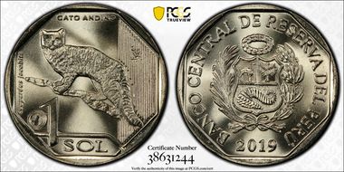 2019 Sol Andean Cat MS69