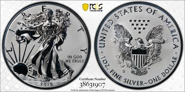 2019-S $1 Silver Eagle Enhanced Rev PR First Strike PR69