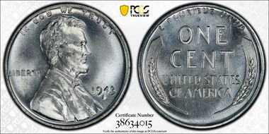 1943-S 1C MS68