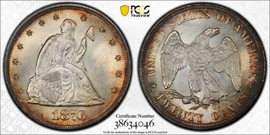 1876 20C MS66