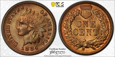 1884 1C MS65RB
