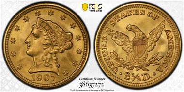 1907 $2.50 MS67