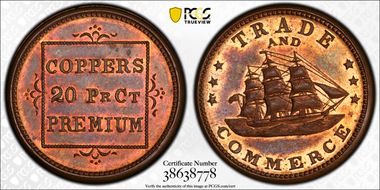 (1861-65) Token F-259/445a Trade & Commerce MS64RB