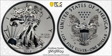 2019-S $1 Silver Eagle Enhanced Rev PR First Strike PR69
