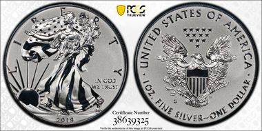 2019-S $1 Silver Eagle Enhanced Rev PR First Strike PR70