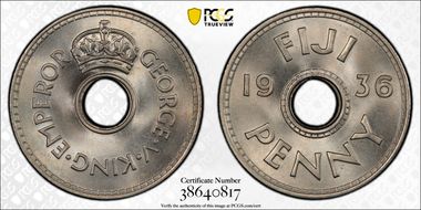 1936 1D George V MS66