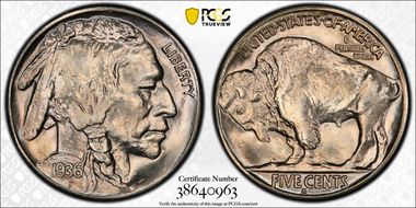 1936-S 5C MS66