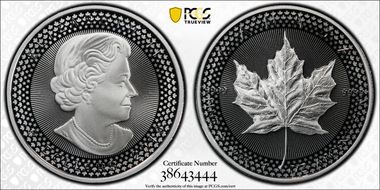 2019 $5 Maple Leaf Silver Modified PR Pride of Two Nations, Canadian Set First Strike PR70
