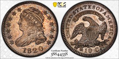 1820 10C Small 0 MS63