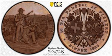 1899 Medal Bienne R-238b Bronze SP65