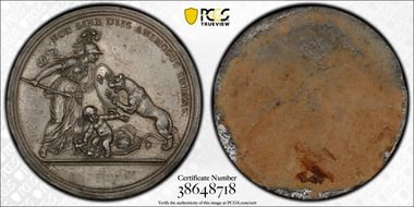 (1783) Medal Libertas Americana Rev Cliche Betts-615 WM "INTANS" MS61