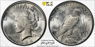 1924-S $1 MS64+