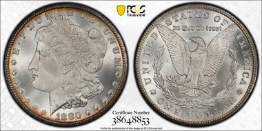 1880-CC $1 VAM 6, 8/7, Low 7 MS67