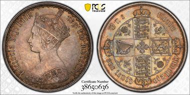 1857 Florin S-3891 MS65