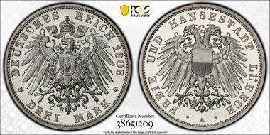 1908-A 3 Mk J-82 PR67DCAM