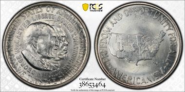 1951 50C Washington-Carver MS64