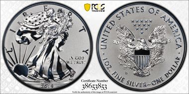 2019-S $1 Silver Eagle Enhanced Rev PR First Strike PR69