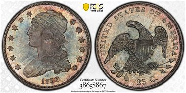 1836 25C Browning 4 MS63