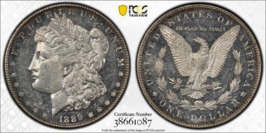 1889 $1 MS62DMPL