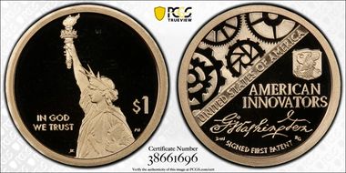 2018-S $1 American Innovation Series  Washington-Signed 1st Patent PR69DCAM