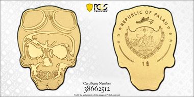 nd(2019) $1 Golden Biker Skull MS69
