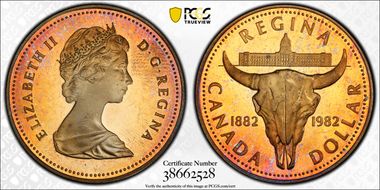 1982 S$1 Regina PR67DCAM