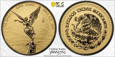 2019-Mo 1/2 oz Libertad Au Rev PR PR70