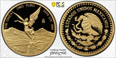 2019-Mo 1/10 oz Libertad Au PR69DCAM