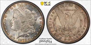 1878 8TF $1 VAM 12, Notched Stars MS61