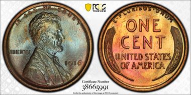 1916 1C MS65BN