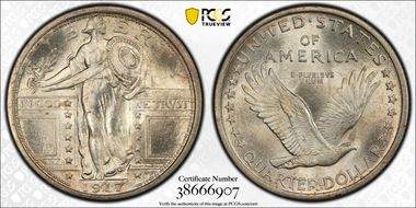 1917 25C Type 1 MS66+ FH