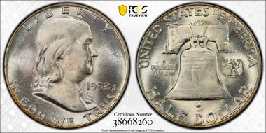 1952-D 50C FS-401 "Booger" Variety MS65+ FBL