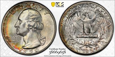 1950-D 25C MS67+ 
