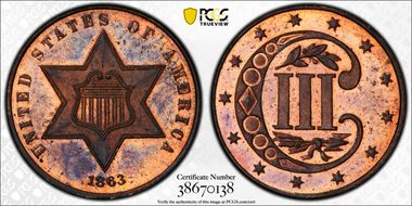 1863 3C J-321 PR65RB
