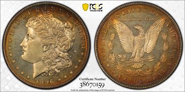 1896 $1 MS66DMPL