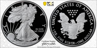 2019-W $1 Silver Eagle PR69DCAM