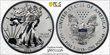 2019-S $1 Silver Eagle Enhanced Rev PR First Strike PR69