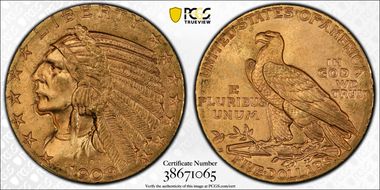 1909-D $5 MS64+