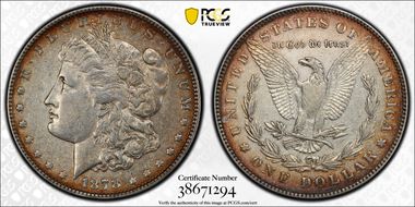 1878 7/8TF $1 VAM 44, Tripled Blossoms XF45