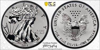 2019-S $1 Silver Eagle Enhanced Rev PR First Strike PR69