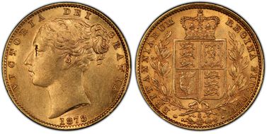 1878-S Sov S-3855 Shield AU58