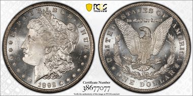 1892-CC $1 MS65+