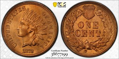 1872 1C MS66RD