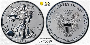 2019-S $1 Silver Eagle Enhanced Rev PR First Strike PR69