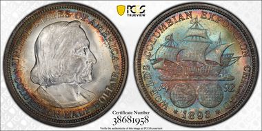 1893 50C Columbian MS67