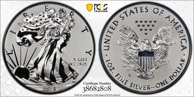 2019-S $1 Silver Eagle Enhanced Rev PR First Strike PR69