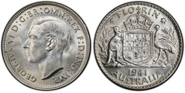 1941(m) Florin KM-40  Ag MS64