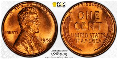 1945 1C MS67+ RD