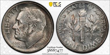 1950-S/S 10C S/Inverted S FS-501 MS66