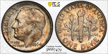 1964-D 10C DDR FS-801 MS64